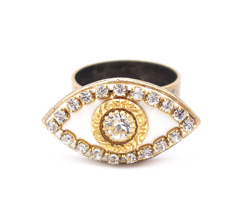 White Eye with Silver Ring by Michal Golan