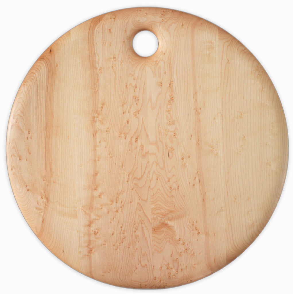 Bird's Eye Maple Round Breadboard - 16 inches