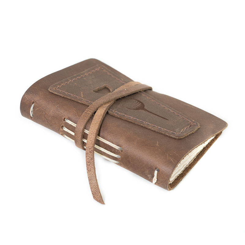 Leather Golf Log with Pocket - Available in Multiple Colors