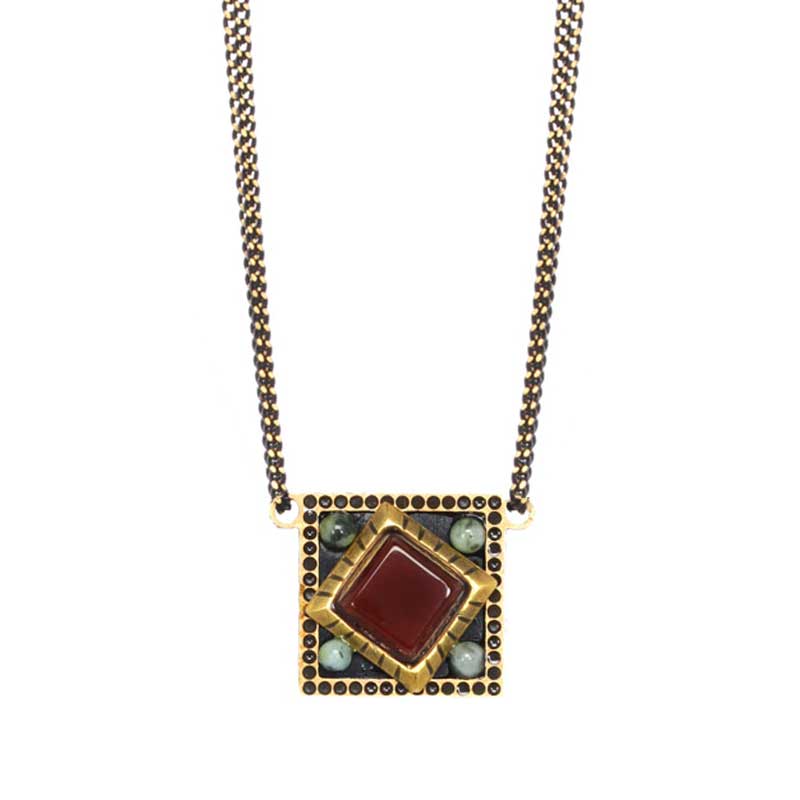 Earth Small Square Necklace