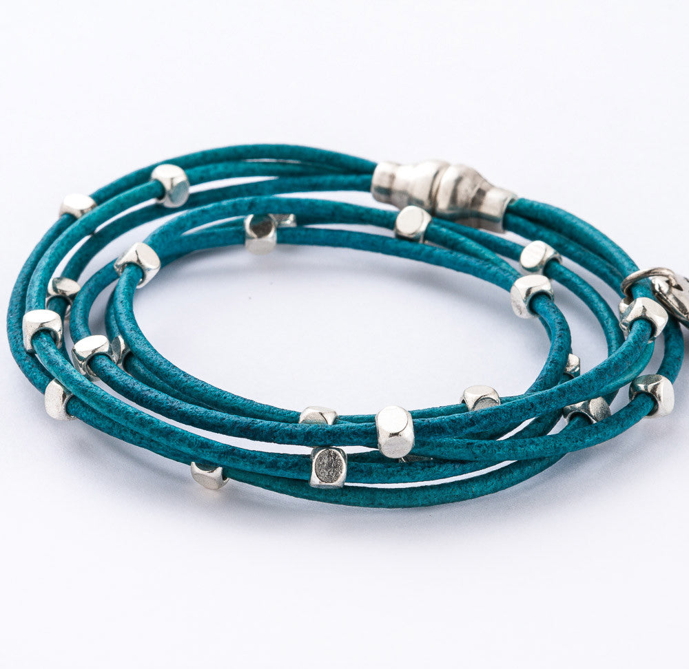 Spunky Leather Wrap Bracelet