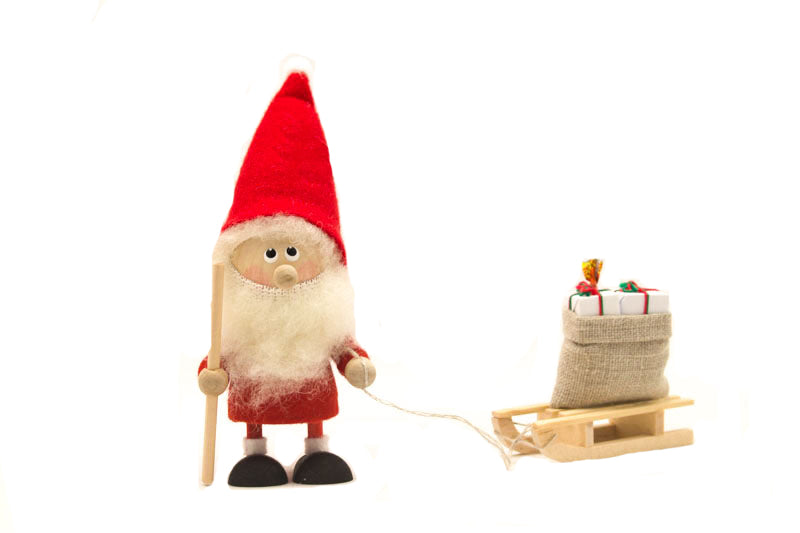 Santa with Gift Bag on Carriage