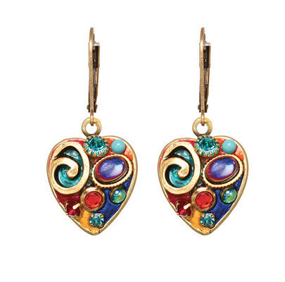 Confetti Small Heart Earrings