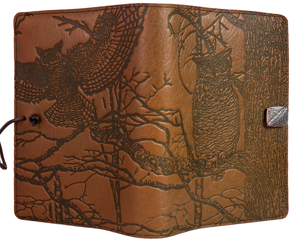 Small Leather Journal -  Horned Owl in Saddle