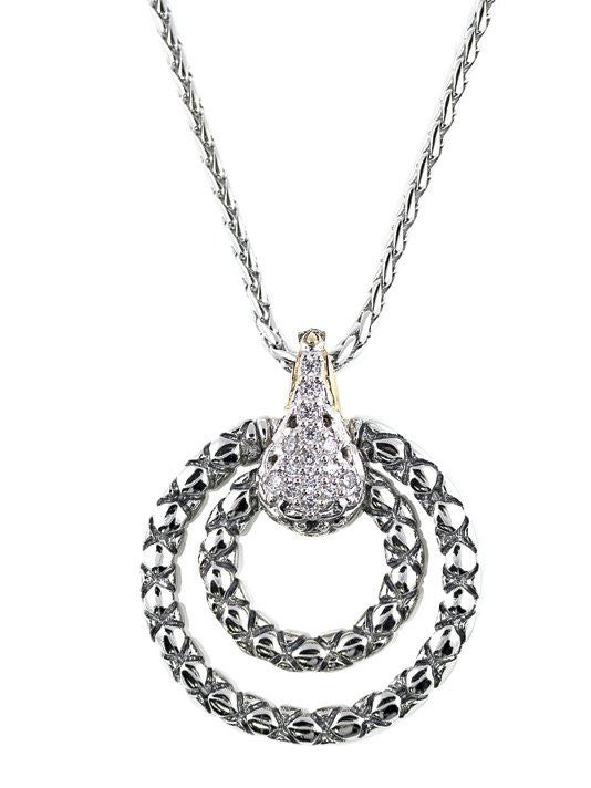 Lattice Collection, Palermo Edition, Pave Swinging Slider with Chain by John Medeiros