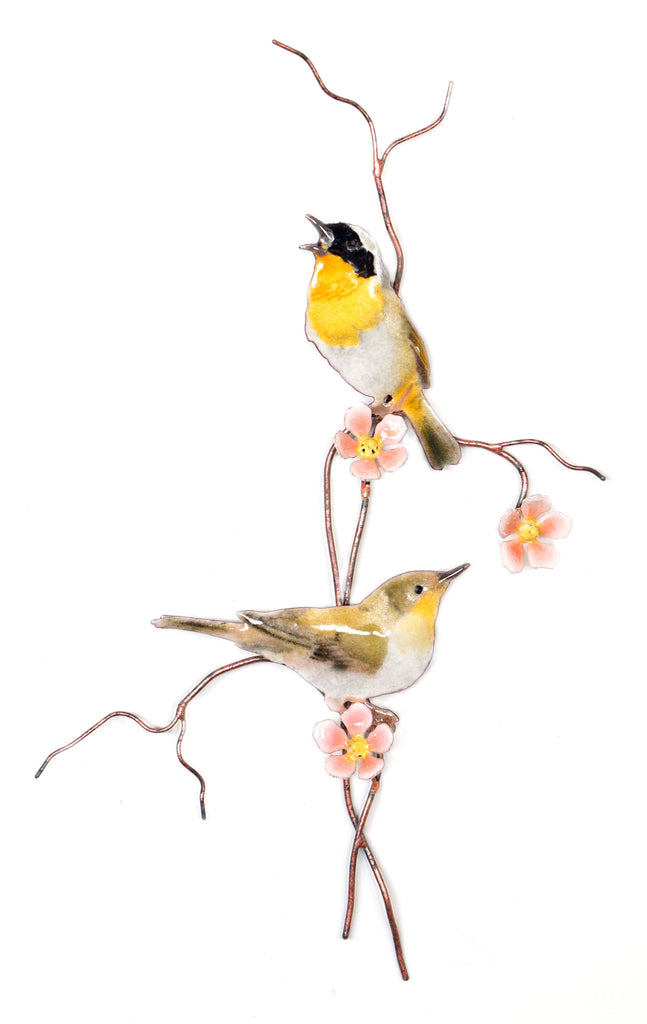 Yellow Throated Warbler Pair Wall Art by Bovano Cheshire
