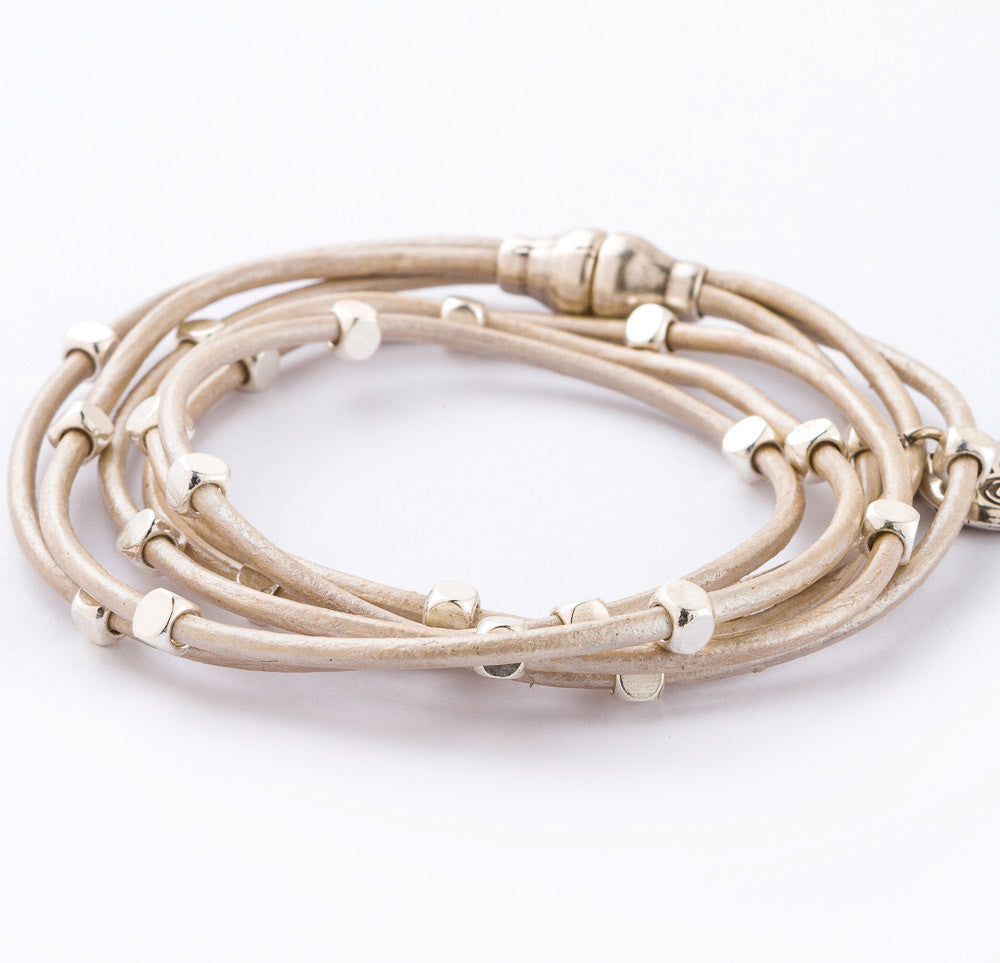 Spunky Leather Wrap Bracelet