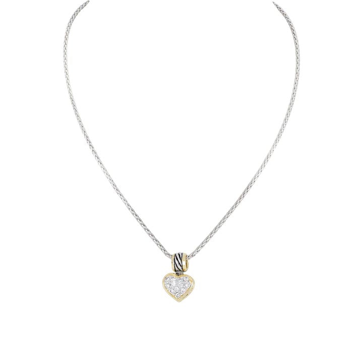 Celebration Petite Pavé Heart Necklace by John Medeiros