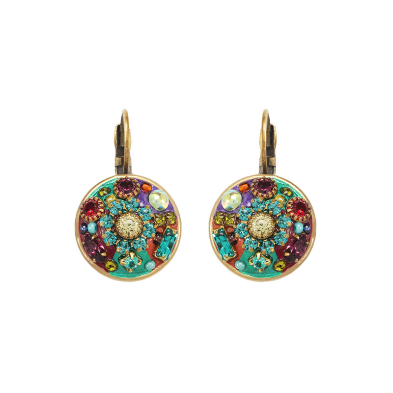 Multi Bright Round Earrings by Michal Golan