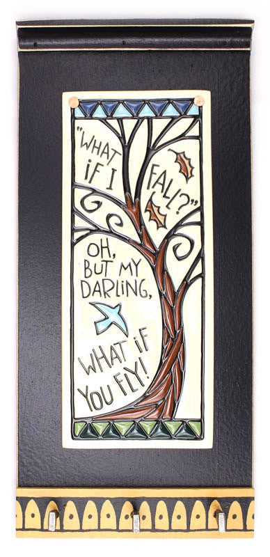 What if I Fall Ceramic Tile on Wooden Keyholder