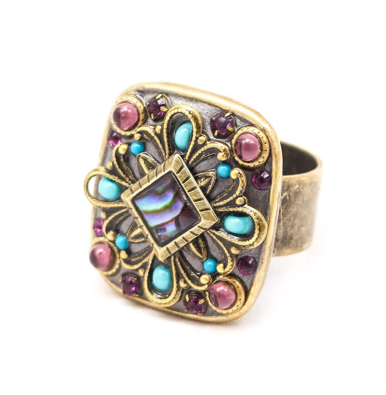 Purple Center Ring by Michal Golan