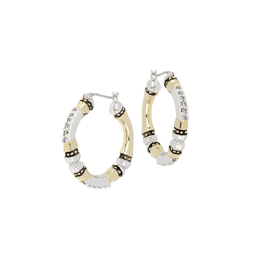 Canias Large Pave Hoop Earrings by John Medeiros