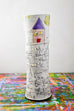 Home Poem Tall Vase Hand Painted Ceramic