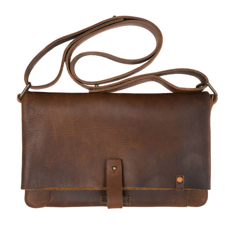 Leather Parcel Foldover Clutch - Available in Multiple Colors