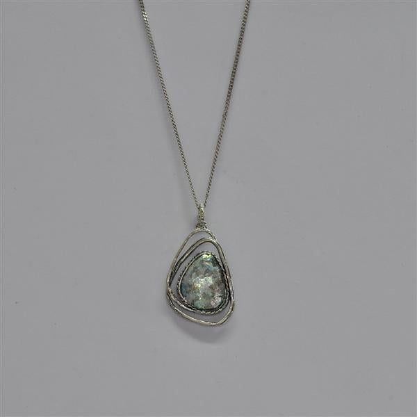 Geometric Roman Glass Necklace