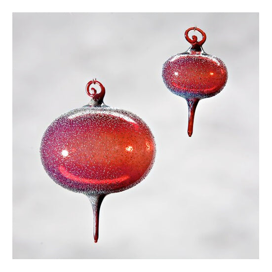 Sugar Beet Red Glass Ornament Large