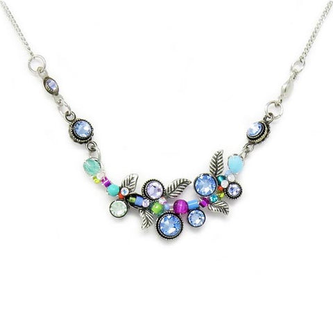 Light Blue Petite Scallop Necklace by Firefly Jewelry