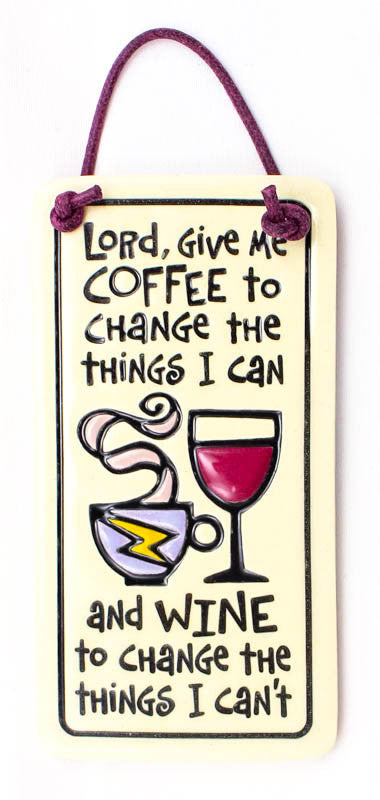 Coffee Wine Charmer Ceramic Tile