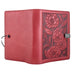 Large Leather Journal - Oriental Poppy in Red