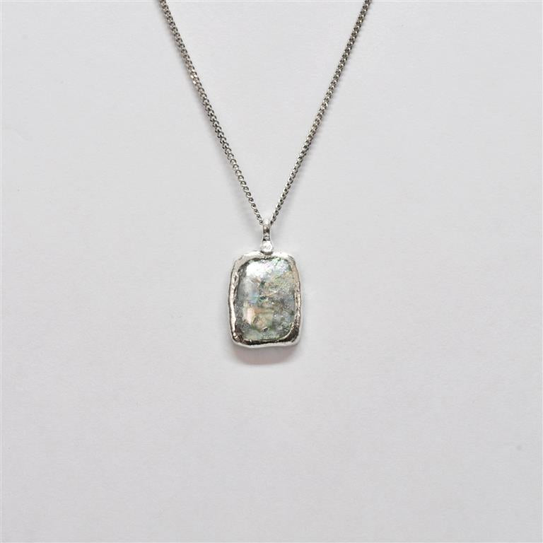 Simple Square Roman Glass Necklace