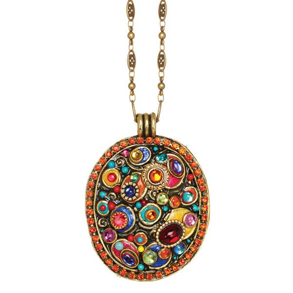 Confetti Oval Necklace