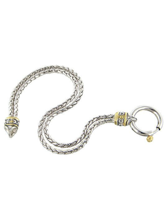 Spring Ring Double Strand Foxtail Bracelet by John Medeiro