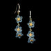 Forget Me Not Triple Flower Wire Earrings by Michael Michaud