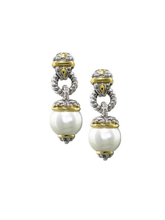 Ocean Images Collection Seashell Pearl Post Earrings by John Medeiros