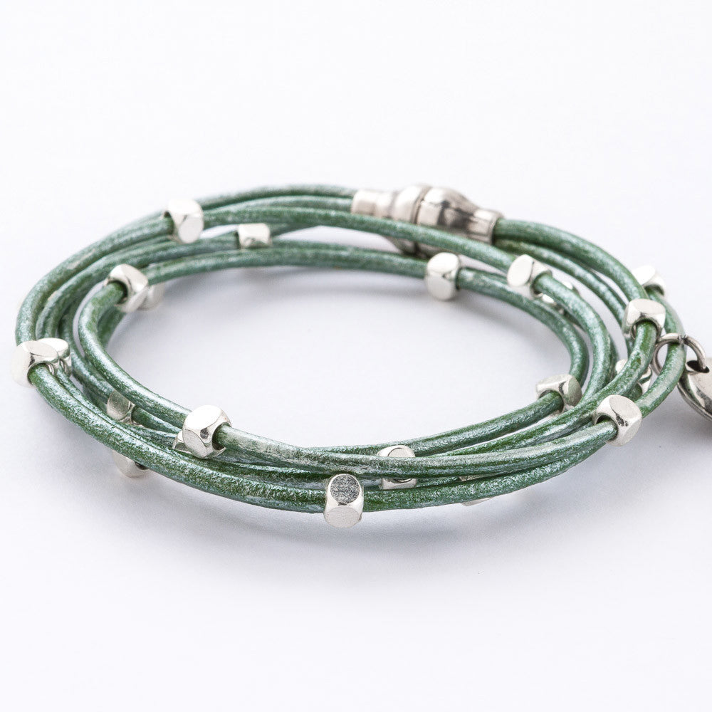 Spunky Leather Wrap Bracelet