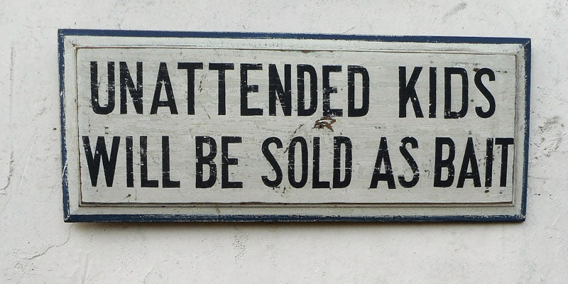 Unattended Kids will be Sold as Bait Americana Art