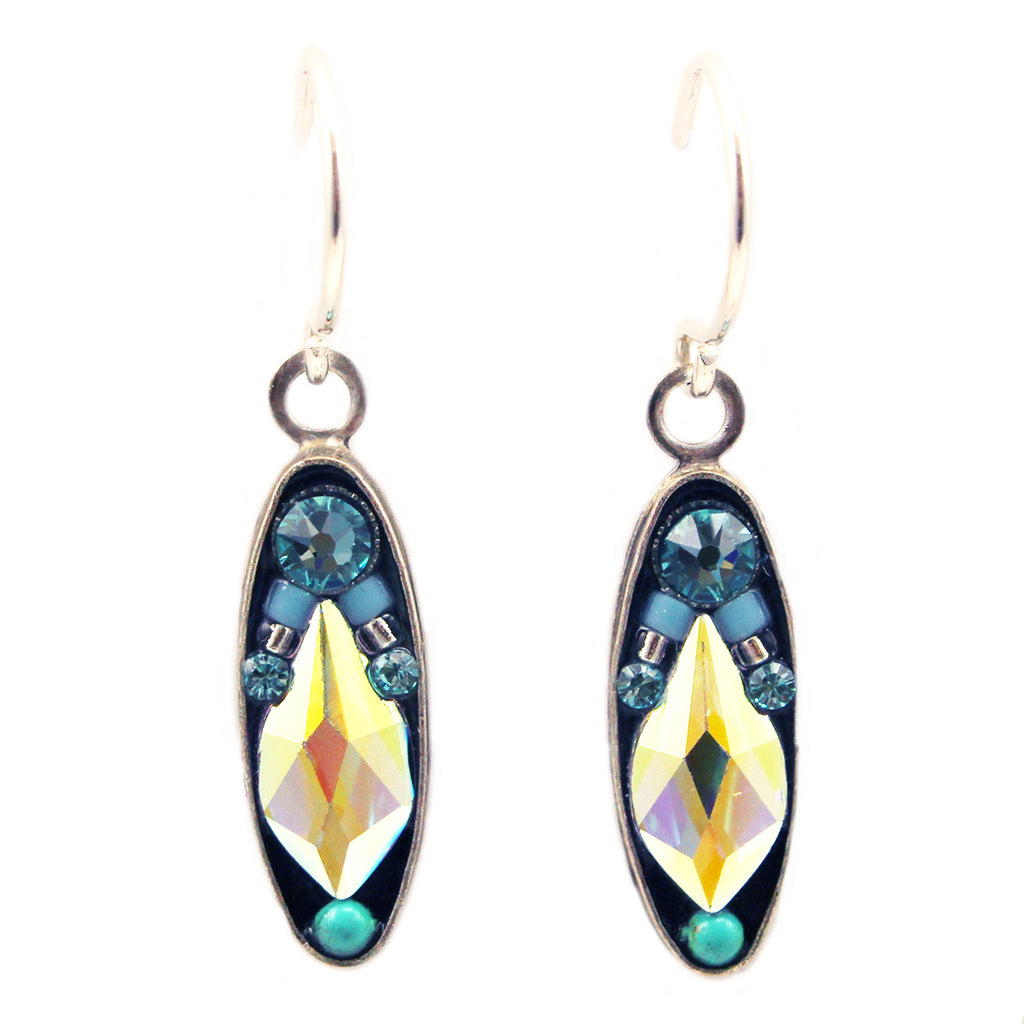 Ice Milano Long Oval Earrings by Firefly Jewelry