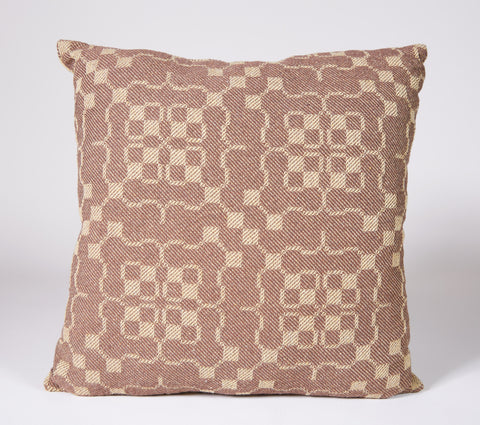 Angstadt #6 Pillow in Brown and Jute with Striped Side