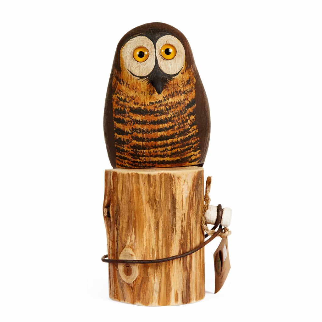 Hand Carved Small Owls