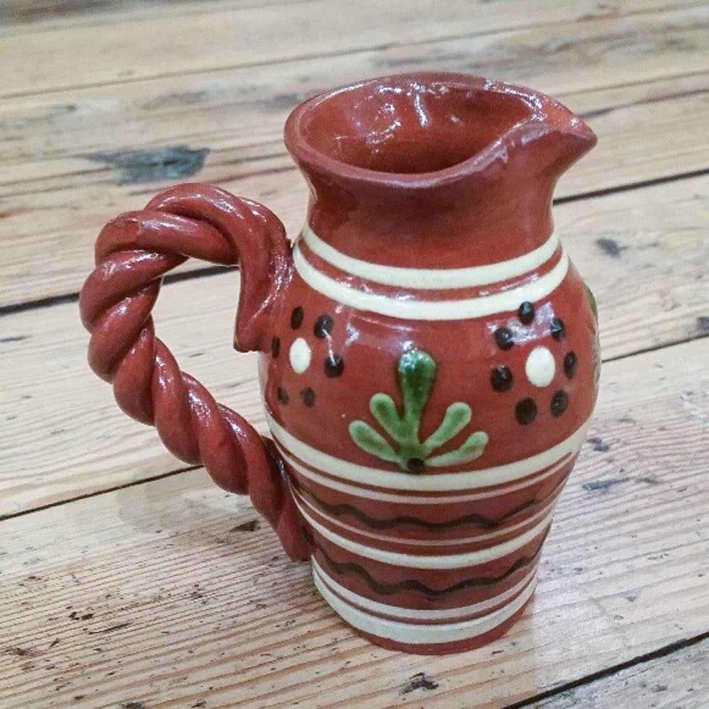 Redware Mini Creamer with Fern