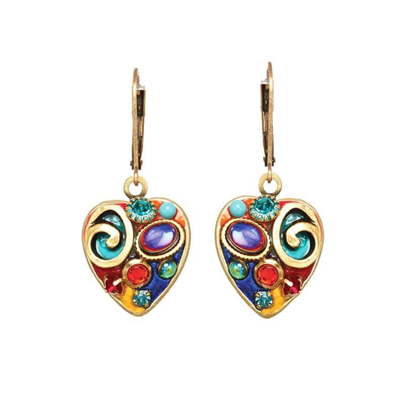 Confetti Small Heart Earrings