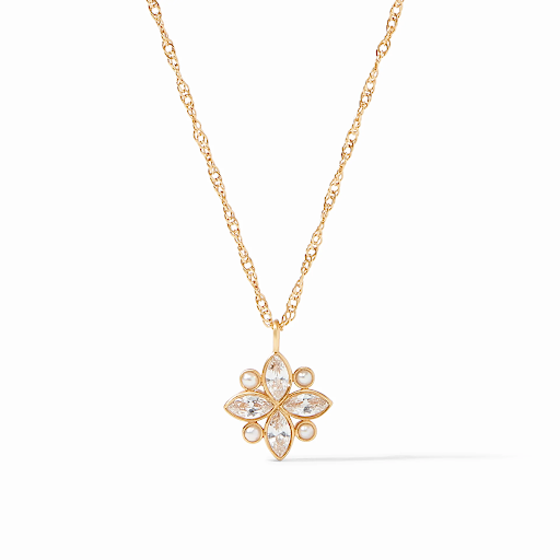 Charlotte Delicate Necklace Gold Cubic Zirconia by Julie Vos