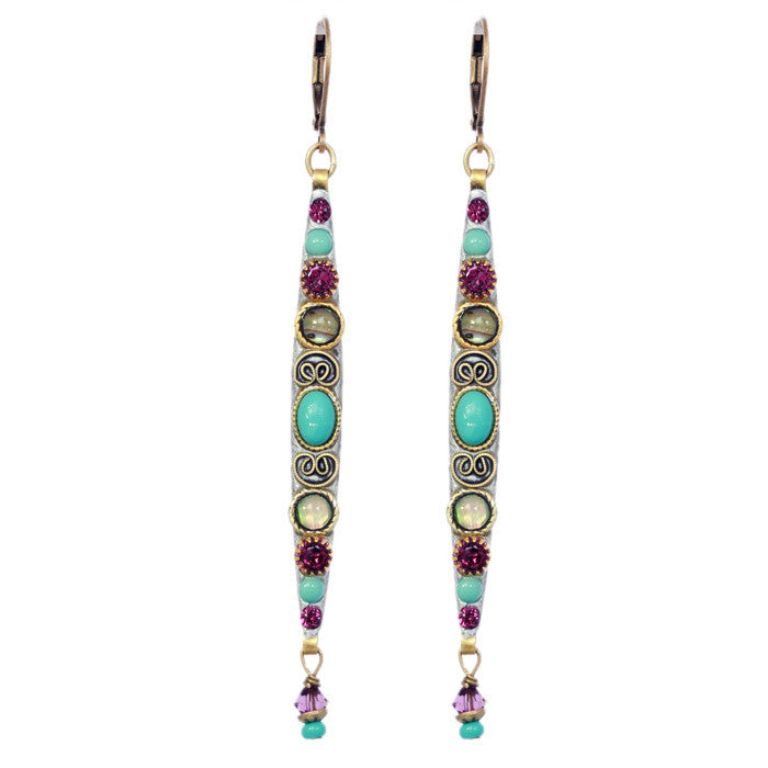 Turkish Bazaar Skinny Drop Earrings by Michal Golan