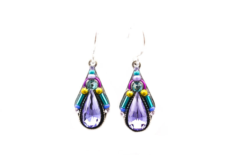 Tanzanite Camelia Simple Drop Earrings by Firefly Jewelry