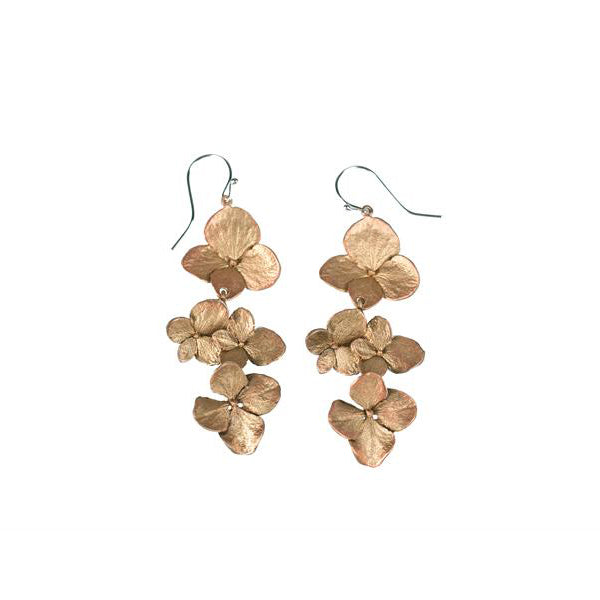 Hydrangea Dangle Wire Earrings by Michael Michaud