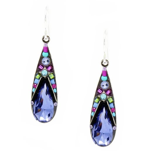 Tanzanite Camelia Large Drop Earrings by Firefly Jewelry