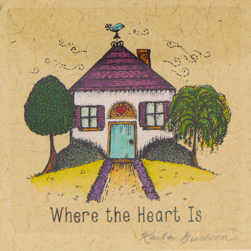 Where the Heart is Watercolor by Karla Gudeon