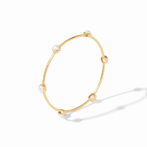 Milano Luxe Gold Pearl - Medium Bangle Bracelet by Julie Vos