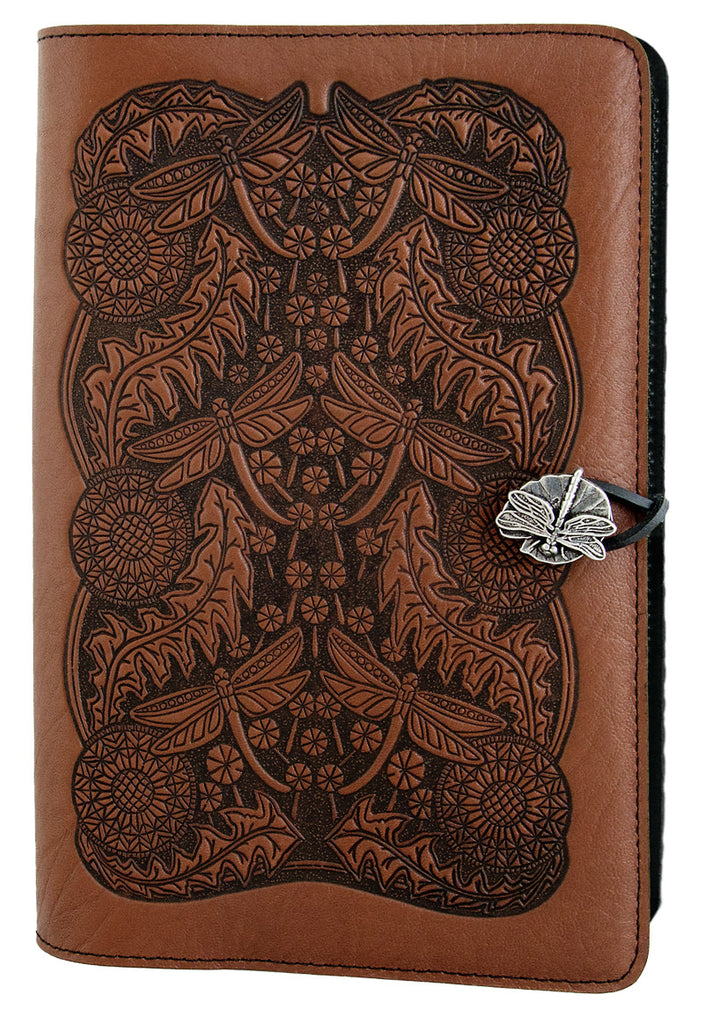 Large Leather Journal - Dandelion Seed in Saddle