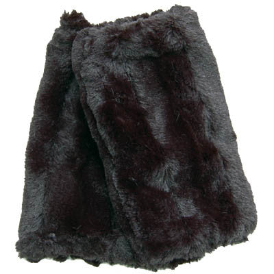 Minky Black Luxury Faux Fur Fingerless Gloves