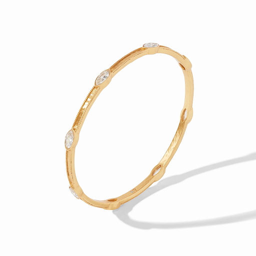 Monaco Bangle Gold Cubic Zirconia Medium by Julie Vos