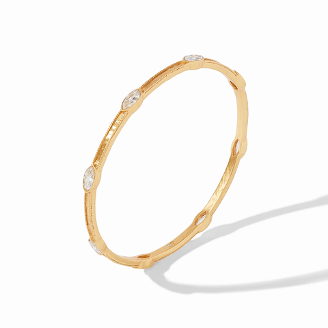 Monaco Bangle Gold Cubic Zirconia Medium by Julie Vos