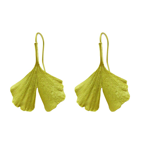 Ginkgo Wire Earrings by Michael Michaud