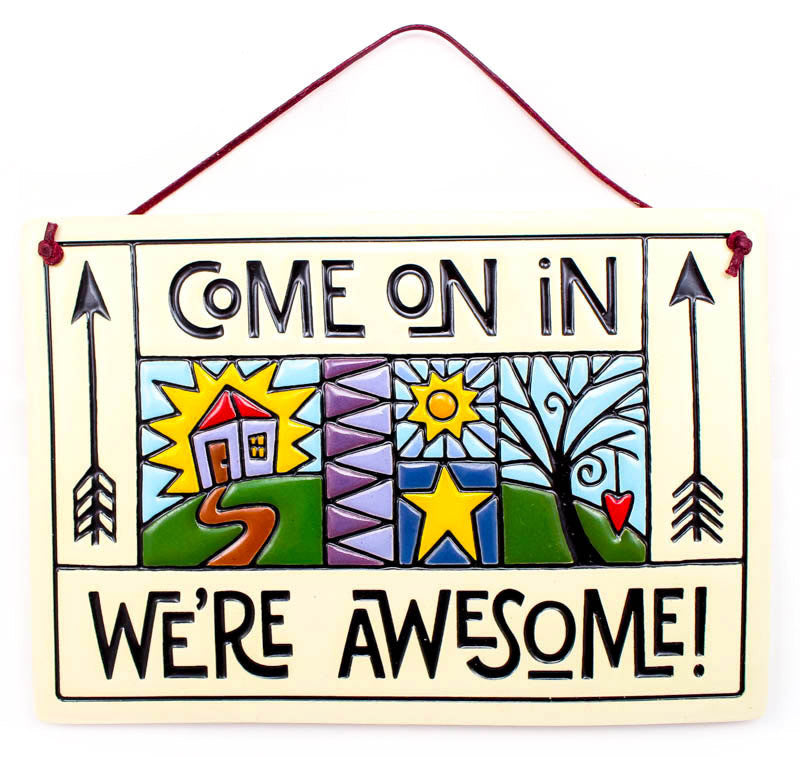 Come on In Large Rectangle Ceramic Tile