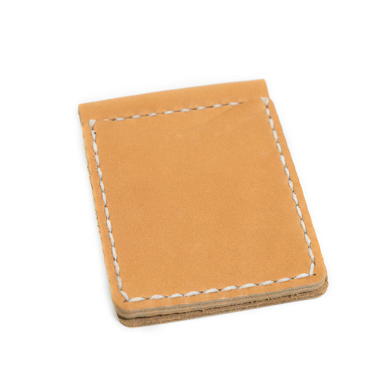 Leather Money Clip Hand Sewn Wallet - Available in Multiple Colors