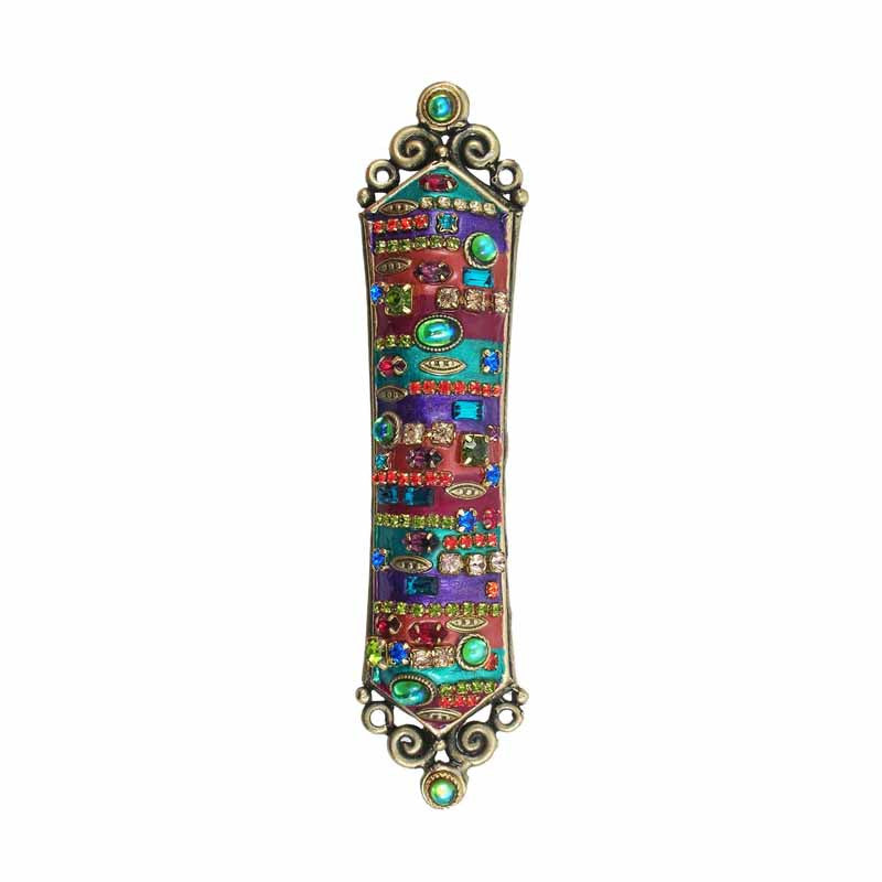 Multi-Bright Flat Mezuzah by Michal Golan